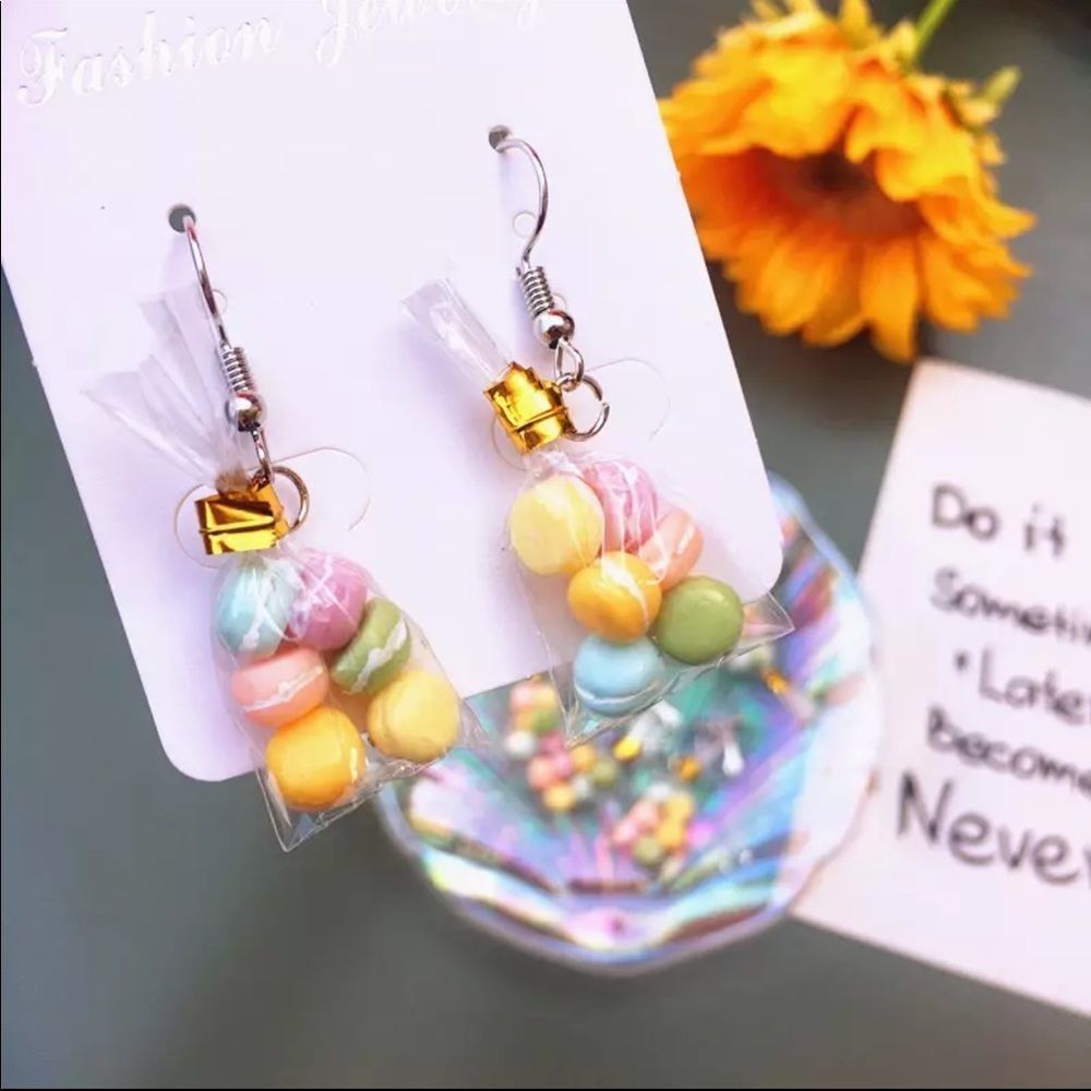 Cute Colorful Mini Macaron Drop Earrings!💖